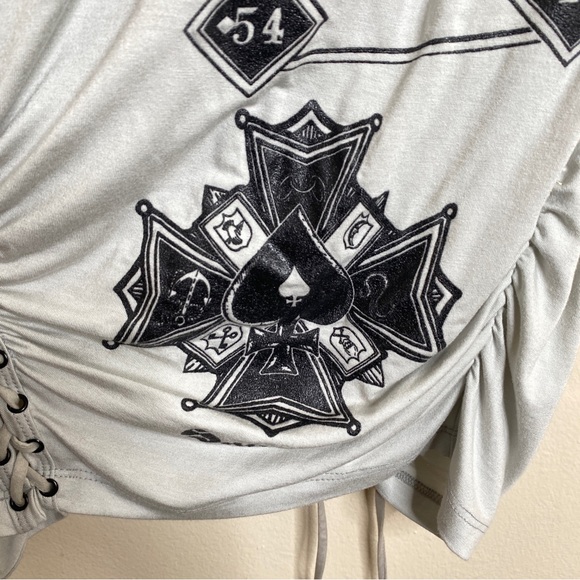 Salvage Y2K  Sexy Lace Up Print Statement Dress - Picture 9 of 14